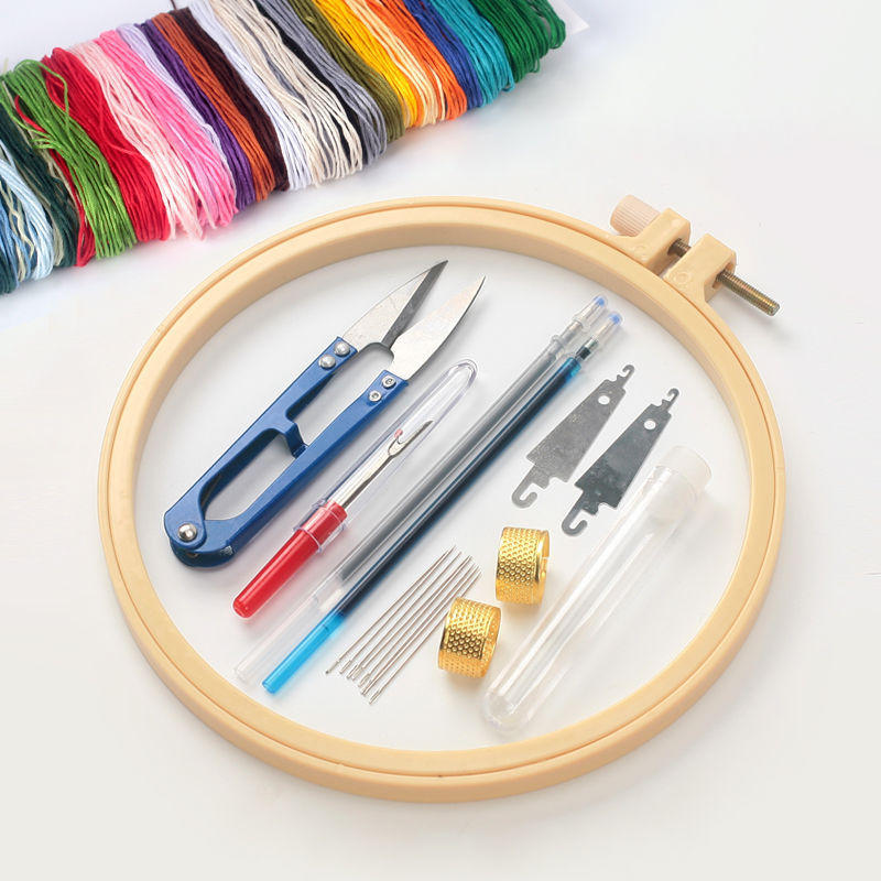 戳戳绣工具绣绷手工diy刺绣工具套装绣花绷子撑子棚框固定圈圆形