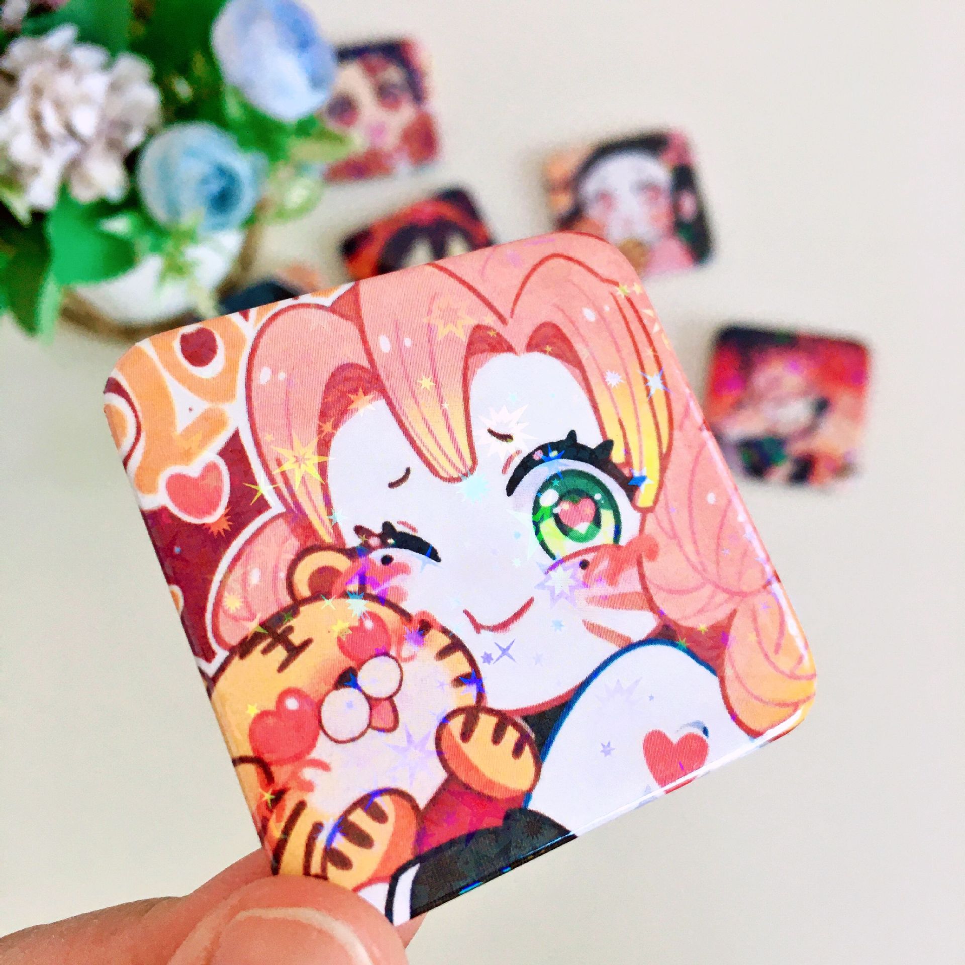 徽章定制 镭射星幻膜吧唧定做 卡通动漫胸章个性班徽校徽队徽胸针