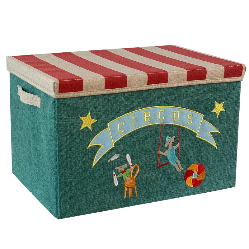 带盖幼儿园收纳箱可水洗折叠儿童书本储物箱家用衣物衣橱收纳