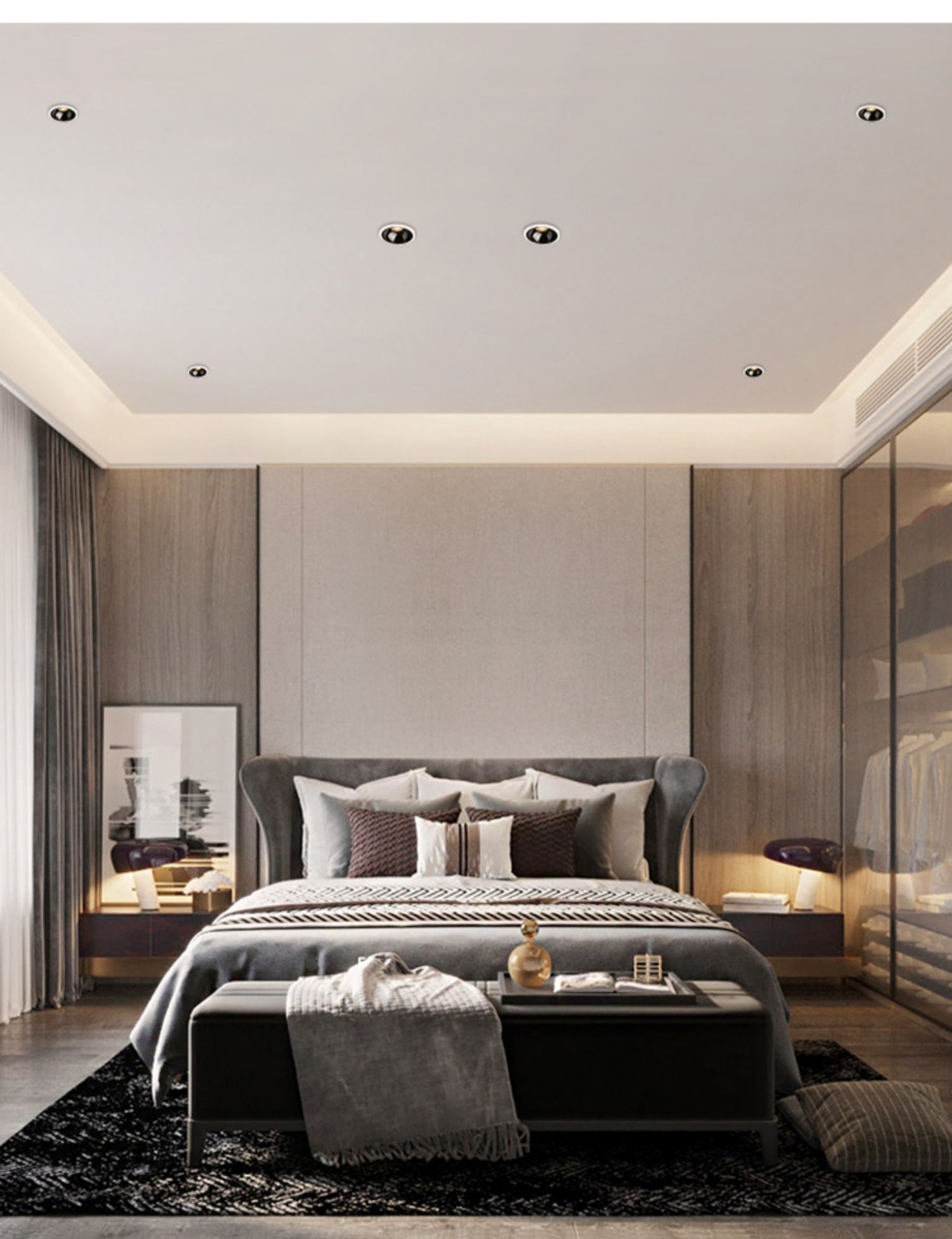 射灯led嵌入式防眩窄边框蜂窝网洗墙灯客厅无主灯家用筒灯cob射灯