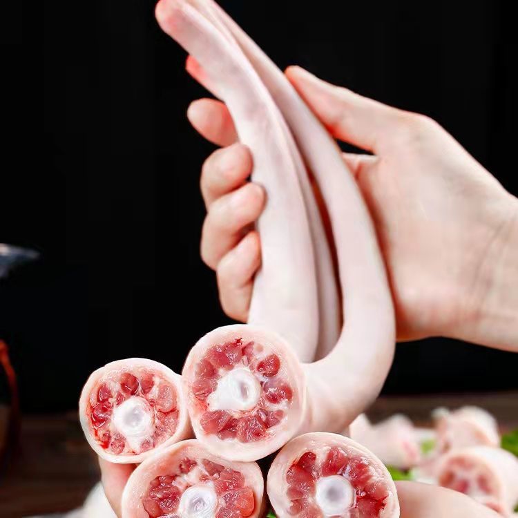 新鲜猪尾巴整根农家散养土猪尾巴沂蒙山黑猪现杀长尾巴鲜猪尾巴