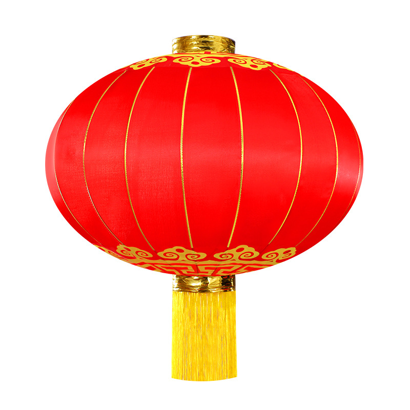 Iron Mouth Advertising Lantern Spring Festival New Year Goods Festive Wedding New Year Flannel Gold Bar Lantern Satin Red Lantern Wholesale