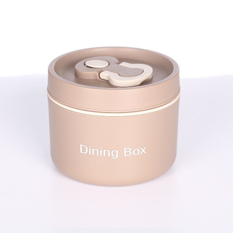 304 Stainless Steel round Multi-Layer Lunch Box Portable Seal Insulated Lunch Box Simple Rice Bowl Porridge Soup Bowl Cross-Border Wholesale