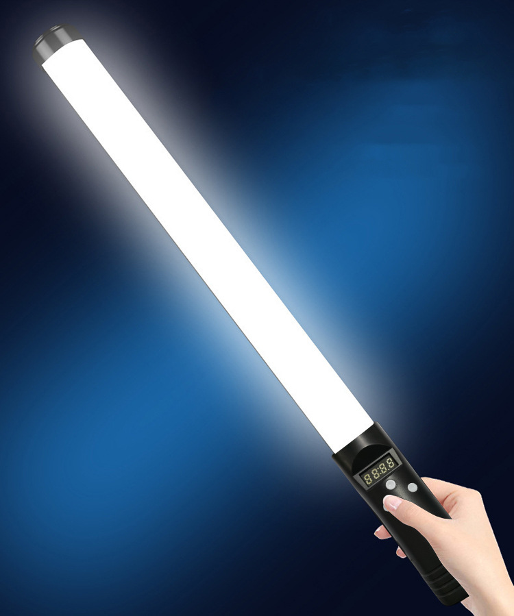 led手持便携式双色补光灯rgb短视频棒灯摄影美颜灯氛围灯外贸新款