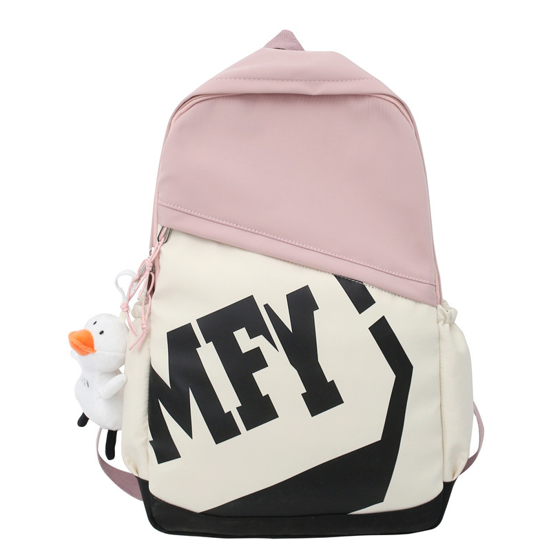 Student Backpack Early Fashion Letters the Campus of Middle School Schoolbag Computer Backpack Factory