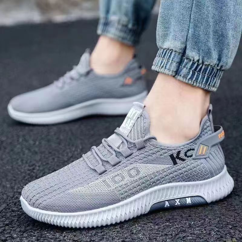 Foreign Trade Wholesale Men's Casual Shoes Men's Breathable Mesh Sneaker Comfort Trend Versatile Shoes One Piece Dropshipping