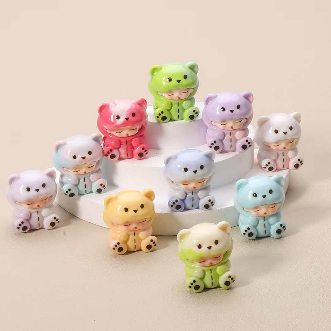 mixed rainbow electroplating mini lilisi decoration diy accessories three-dimensional blind box cute grain small ornaments table decoration