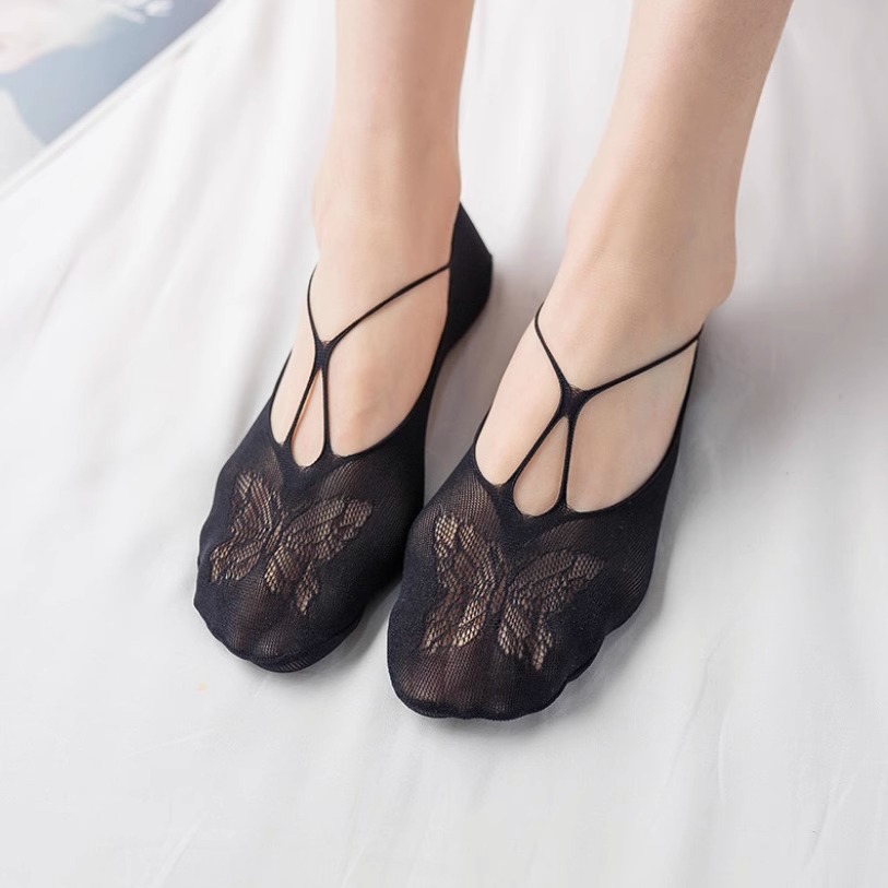 夏季船袜女士时尚网眼短袜吊带防脱跟浅口低帮袜薄款简约隐形袜套