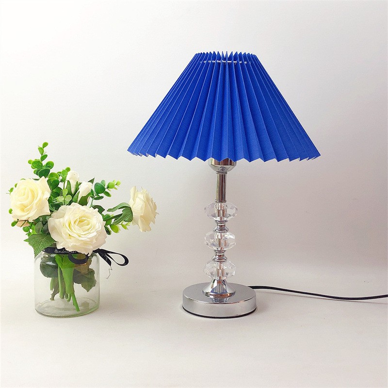 Zhongshan Ancient Town Ins Glass Winding Cloth Girl Table Lamp Bedroom Study Simple Home Practical Bedside Led Light