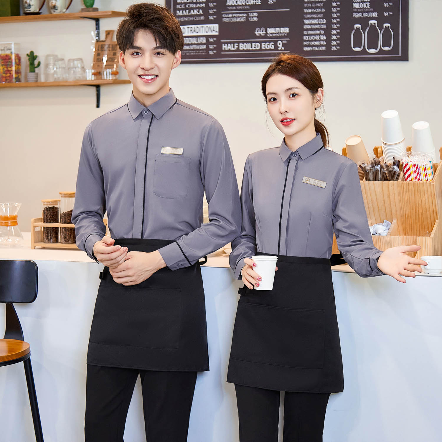 酒店ktv服务员工作服男职业马甲套装酒吧夜场餐饮前台球工装制服