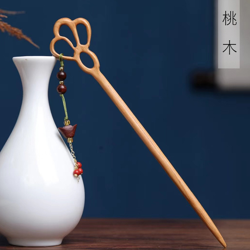 桃木发簪diy三青款古风发饰发簪发钗古代配饰女士礼品厂家批发