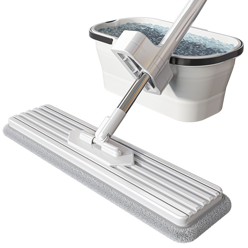 Mop Lazy Wholesale New Hand Wash-Free Water Absorption Lazy Mopping Gadget Tablet Household One Mop Board Mop Net