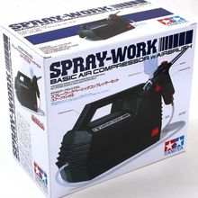田宫 模型工具 SPRAY-WORK 气泵喷笔+压缩器 喷泵套件 74520