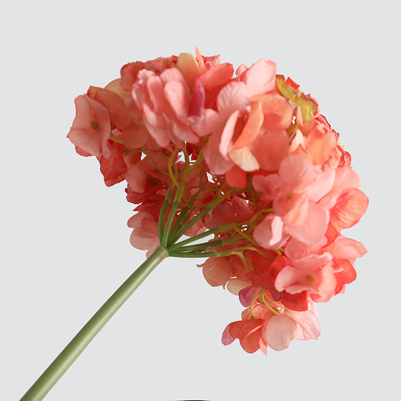 Hotel Show Window Decoration Artificial Fake Flower Burnt Edge Hydrangea Korean Bride Holding Artificial American Hydrangea Bouquet