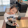 女童韓版長袖T恤2021秋裝新款寶寶卡通假兩件上衣兒童春秋打底衫