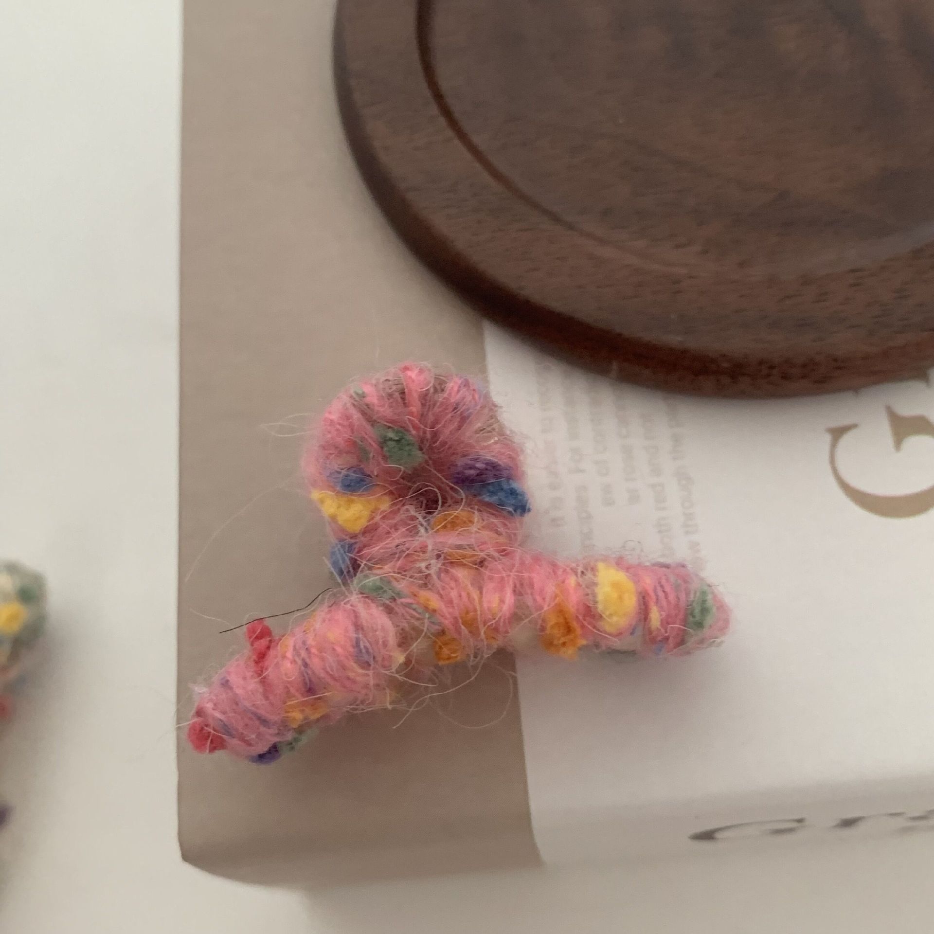 Colorful Wool Autumn and Winter Sweet Plush Mini Claw Clip Princess Hairstyle Cute Hairpin Female Bang Clip Forehead Side