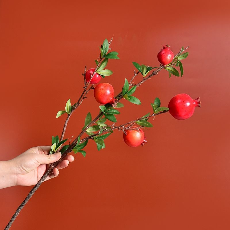发财果红果仿真花假花摆件花瓶插花客厅餐厅婚庆春节花束装饰摆设