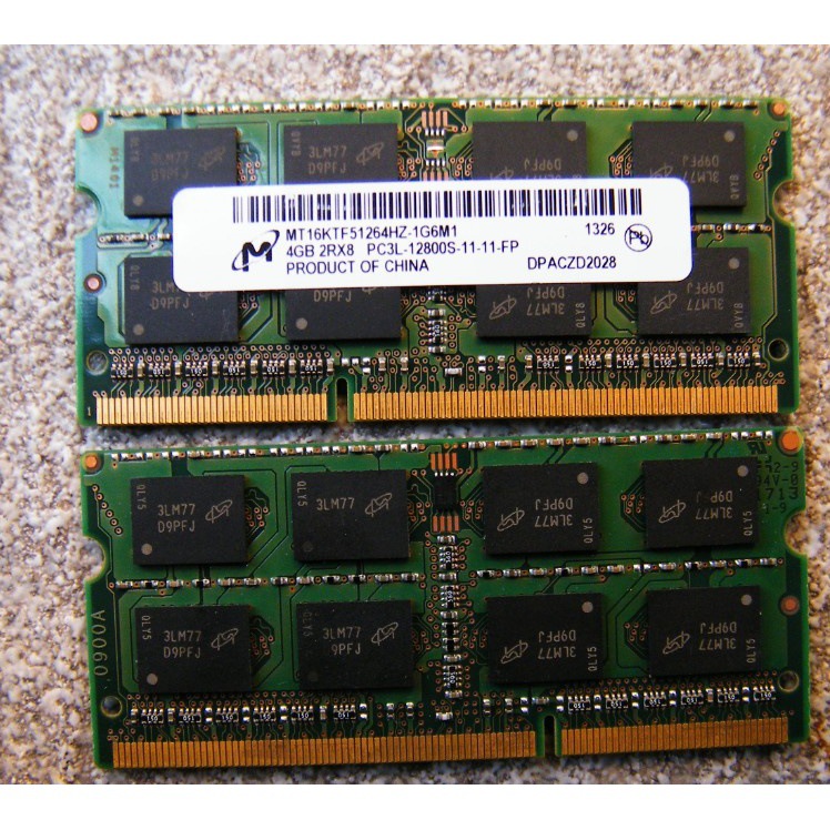 mt16ktf51264hz镁光4gb ddr3 pc3l-12800 1600低电压 笔记本内存