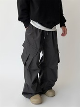 厂家直销MRDONG韩国男装代购小众街头错位立体口袋掐褶重工阔腿工