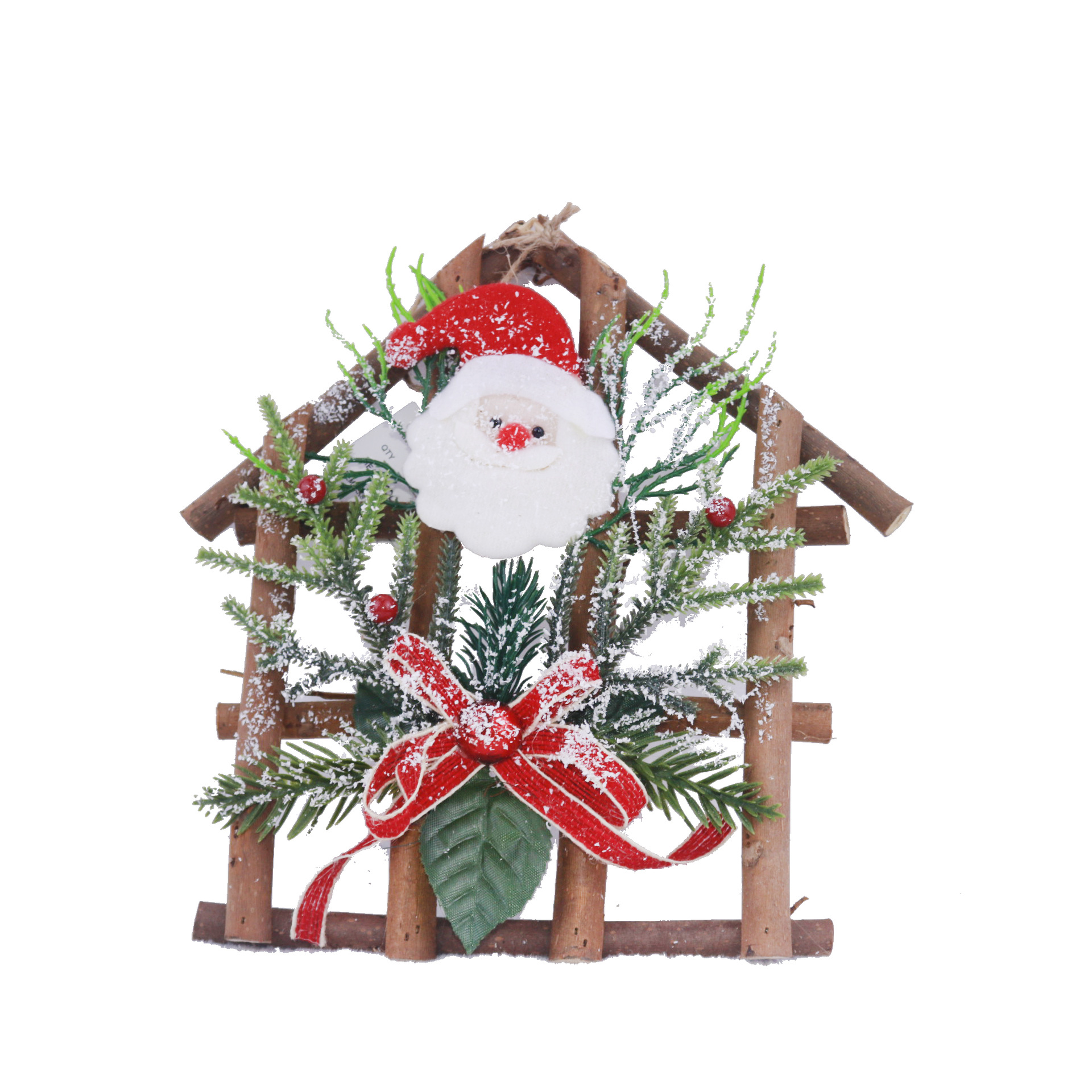 Christmas Decoration Wooden House 16/19/23cm Christmas Decoration Door Hanging Christmas Pendant Hotel Mall Layout