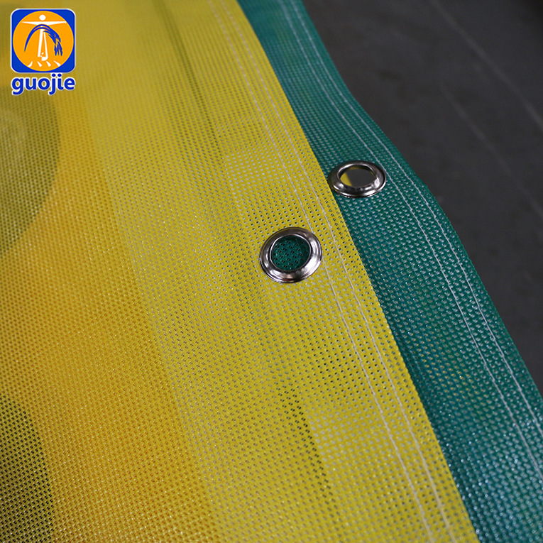 热销 外贸户外广告围挡 赛事条幅制作 喷绘粗网格布 380g阻燃布