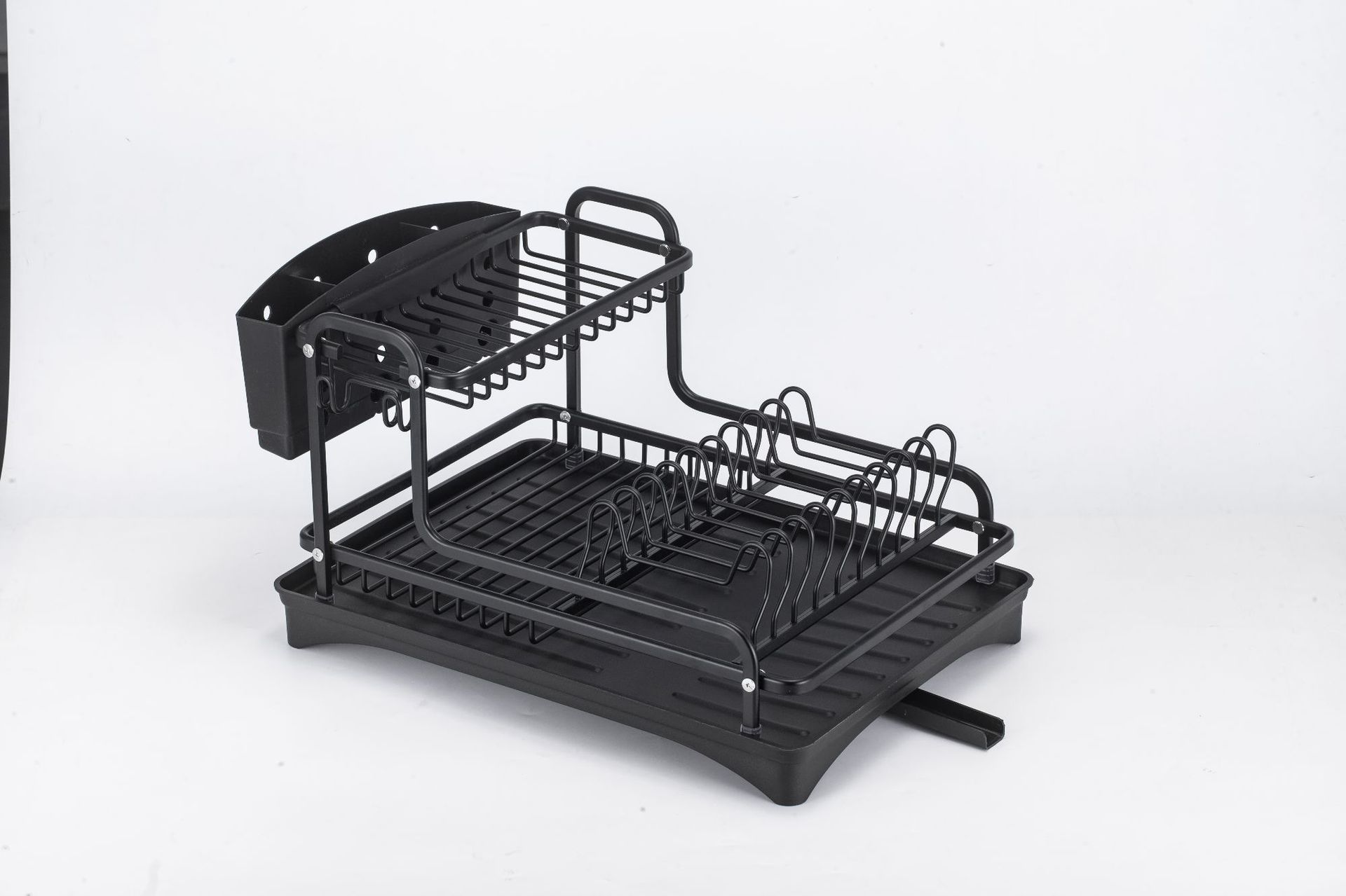 Aluminum Dish Rack Kitchen Plate Rack Double-Layer Thickened Removable Draining Dish Rack Kitchen Storage Rack Factory Direct Sales