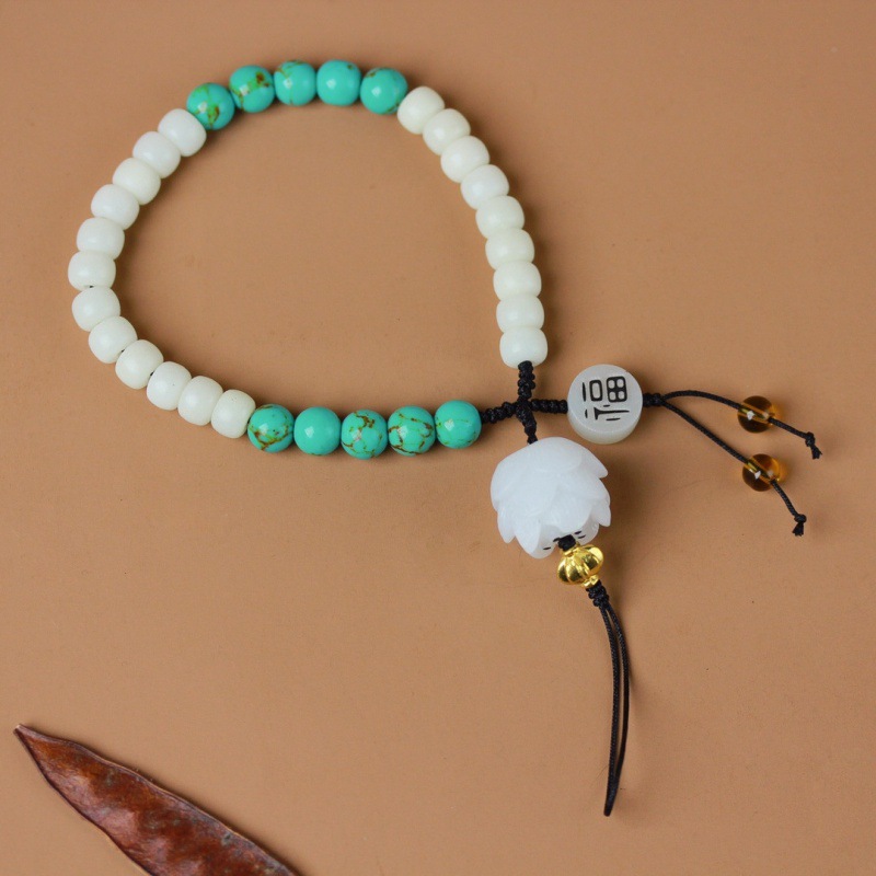 白玉菩提手机挂绳短款手腕男女挂饰风手机链挂件防丢绳可拆卸