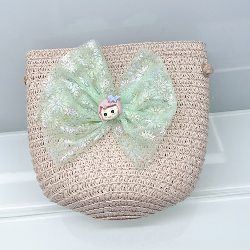 Shell Straw Bag 2023 New Retro Straw Bag Portable Semicircle Shell Handmade Straw Bag Woven Bag