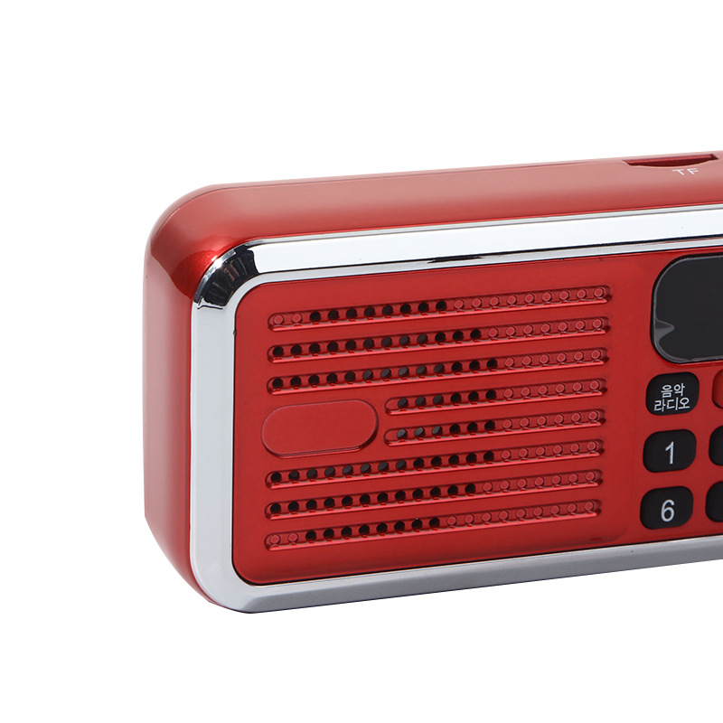 Creative Small Retro Bluetooth Speaker Red Broadcaster Portable Outdoor Speaker UCB Interface Radio Large Capacity