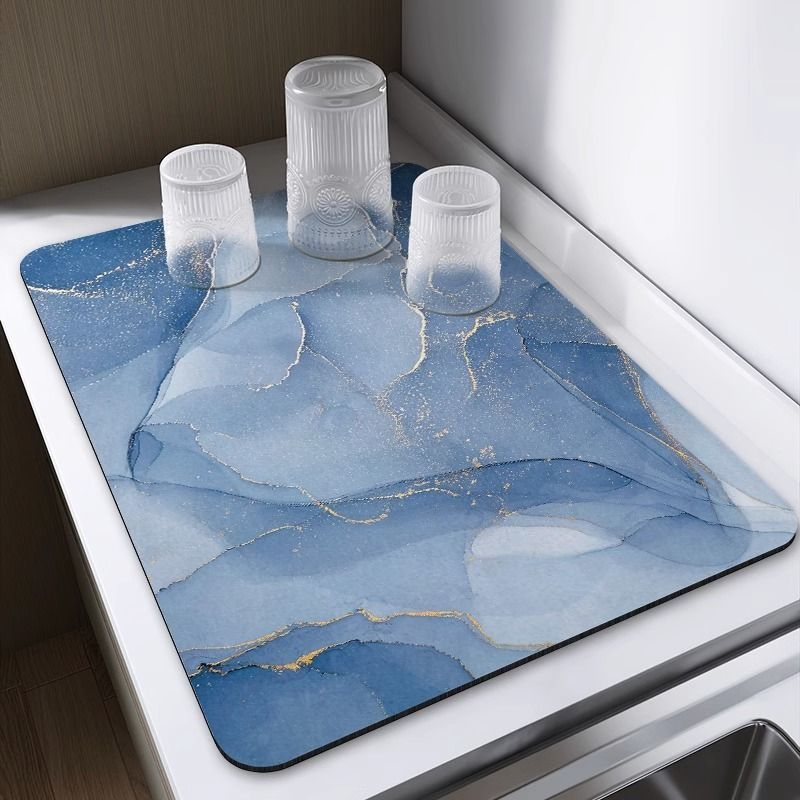 tableware drying mat kitchen table top absorbent soft diatom ooze draining desktop drying coaster disposable table mat bar counter