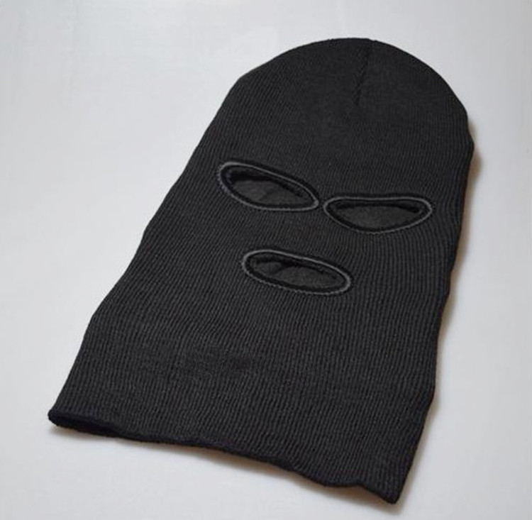 保暖头套三孔面罩cs黑色反恐面罩单孔蒙面帽男士运动护头露嘴露眼