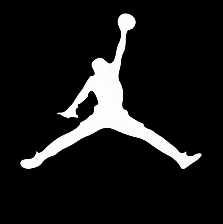 外贸反光汽车贴纸 乔丹 灌篮 打篮球 basketball 个性搞笑车贴