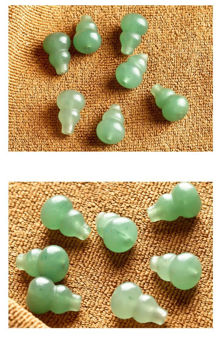 东陵玉新疆白玉小葫芦吊坠佛珠手链diy配饰饰品