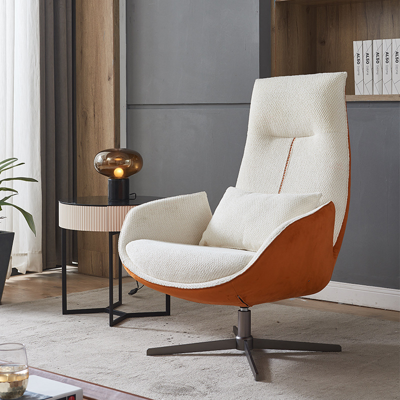 北欧简约现代旋转蜗牛椅创意单人沙发椅轻奢客厅设计师懒人休闲椅