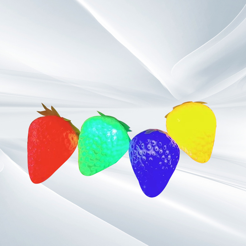 厂家供应led七彩草莓灯串生日派对圣诞节日装饰灯街道绿化氛围灯