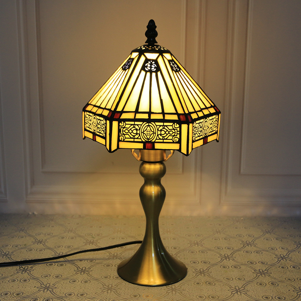 蒂芙尼台灯 欧式创意灯具8寸12寸16寸复古温馨客厅书房卧室装饰灯