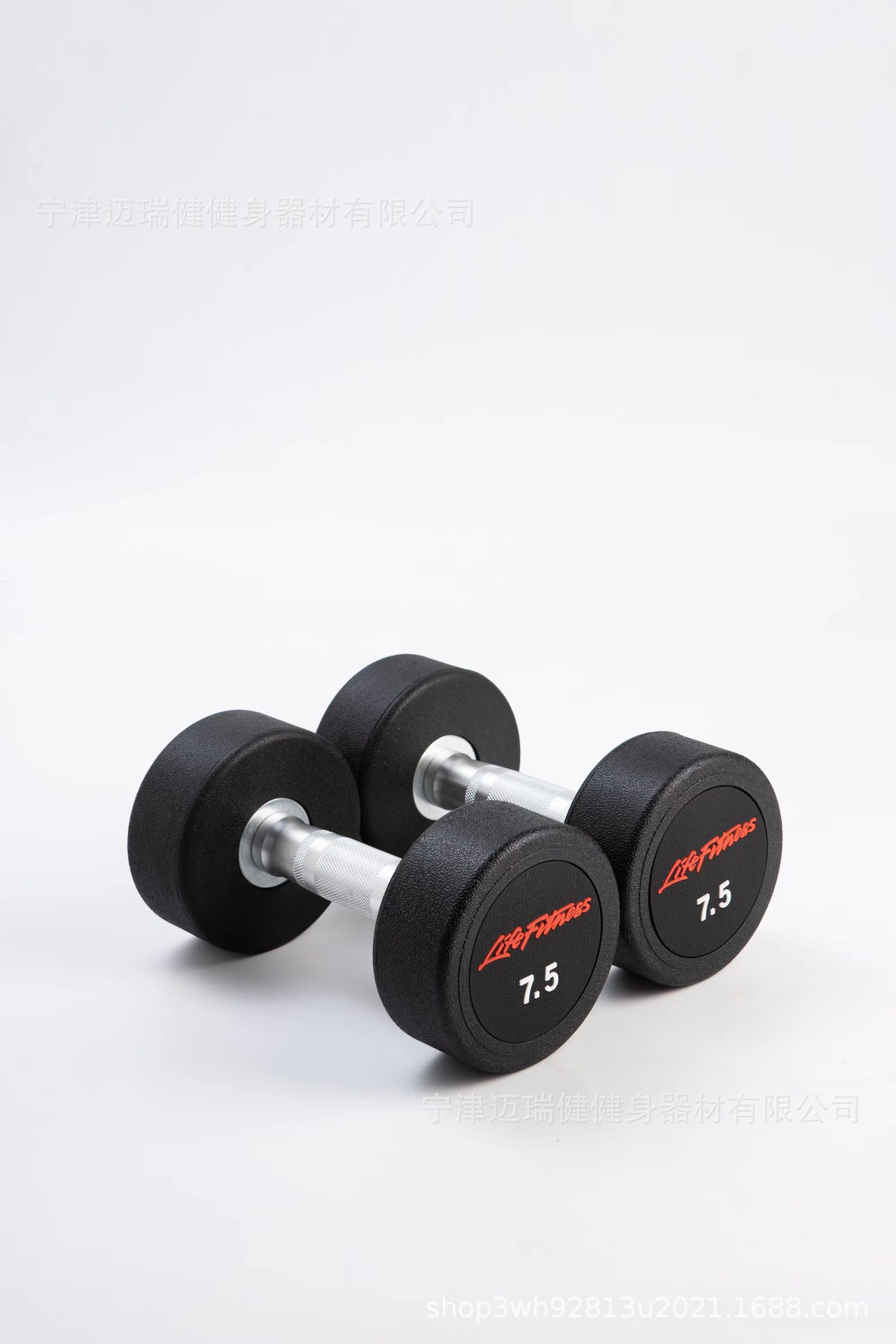力健哑铃套装工厂包胶圆头男士固定黑色无味健身房专用商用私教室
