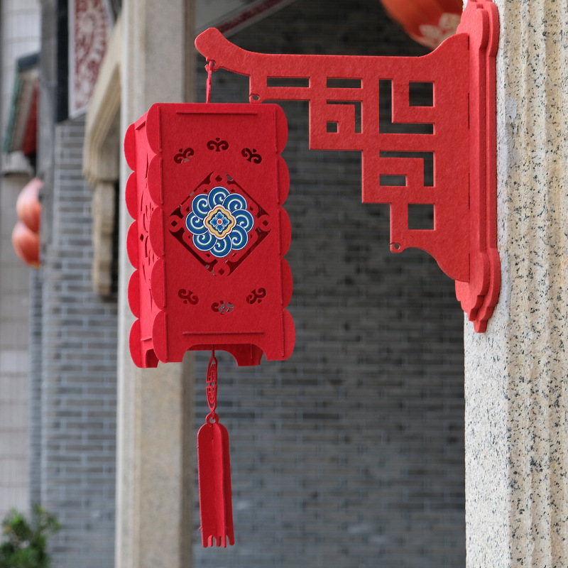 虎年灯笼架挂饰商场布置开业环保装饰拉花支架乔迁装饰品