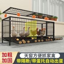 鸡笼子家用大号兔笼养殖鸭鹅鸽笼室外铁丝网不锈钢猫自动滚蛋鸡笼