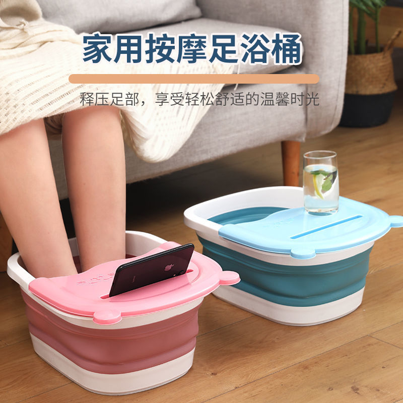 Household Foldable Foot Bath Tub Foot Massage Fabulous Foot Bathing Accessories Feet-Washing Basin Deepening Space Saving Foot Bath Barrel Wholesale