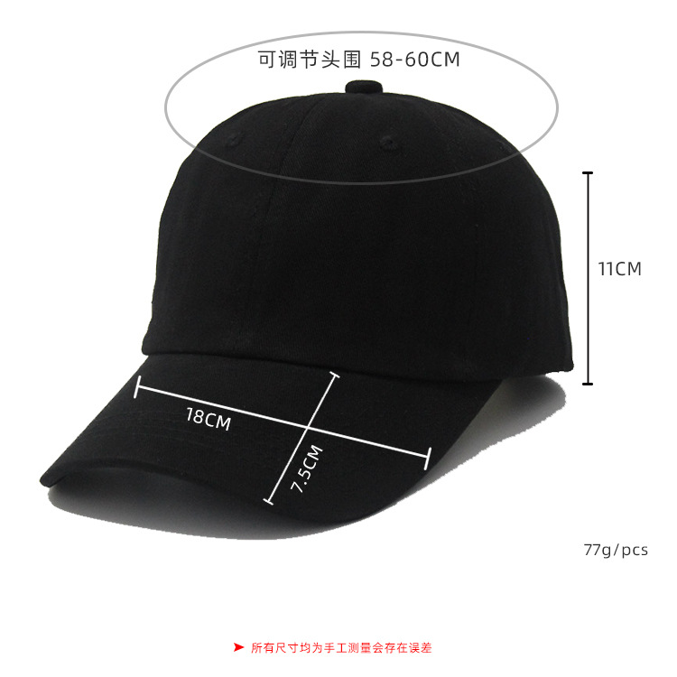 Foreign Trade Cross-Border Hat Baseball Cap Soft Top Unlined Peaked Cap Men's Dome Sun Protection Sun Hat Embroidered Logo