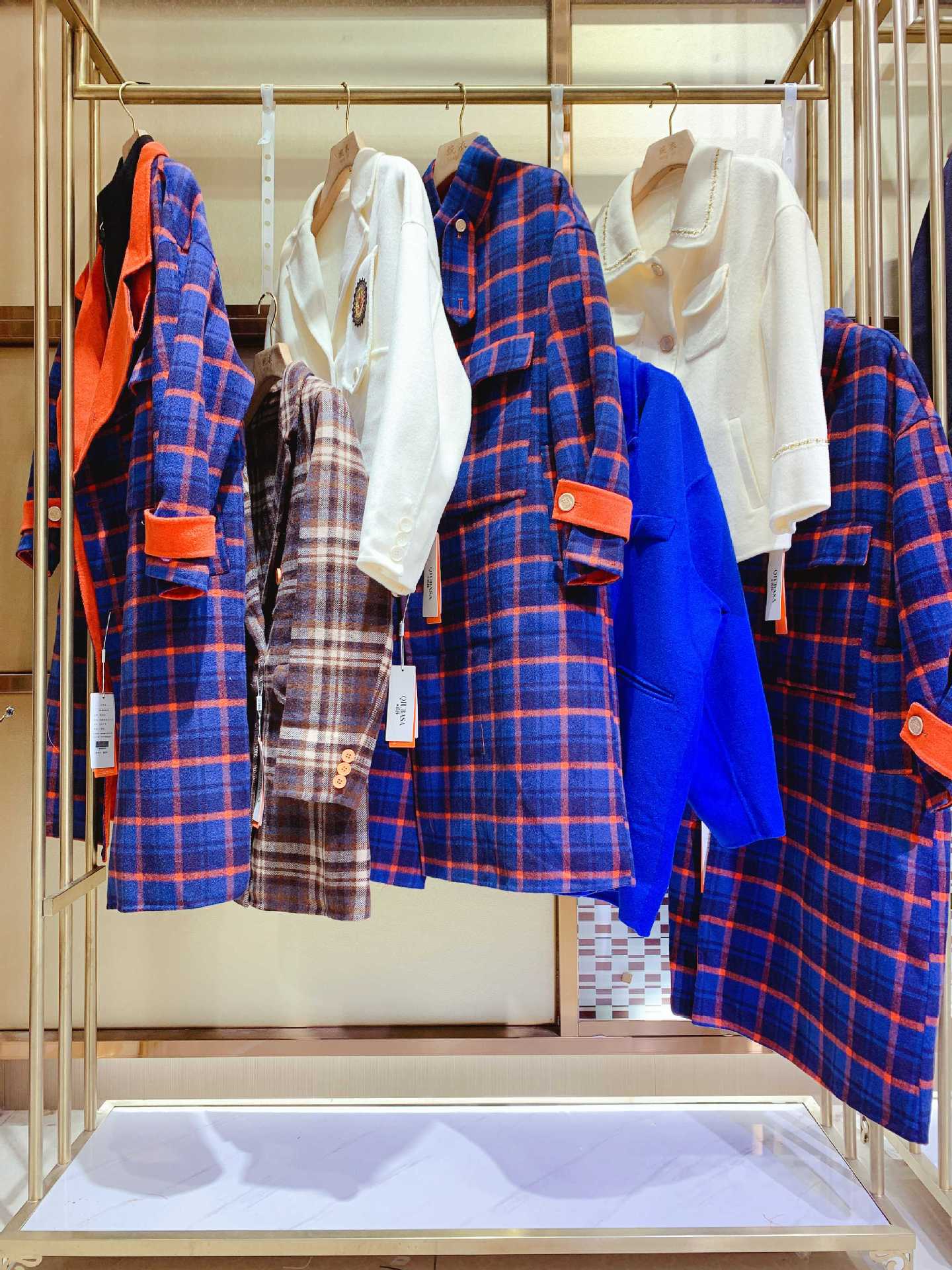 秋芭莎大衣双面羊绒外套品牌女装专柜撤柜品牌折扣尾货尾单货源