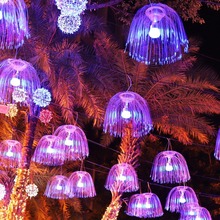 LED高端户外节日防水发光水母灯街道景区亮化装饰成品挂树彩灯
