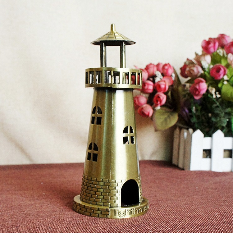 Compass Alloy Lighthouse Model Ornaments