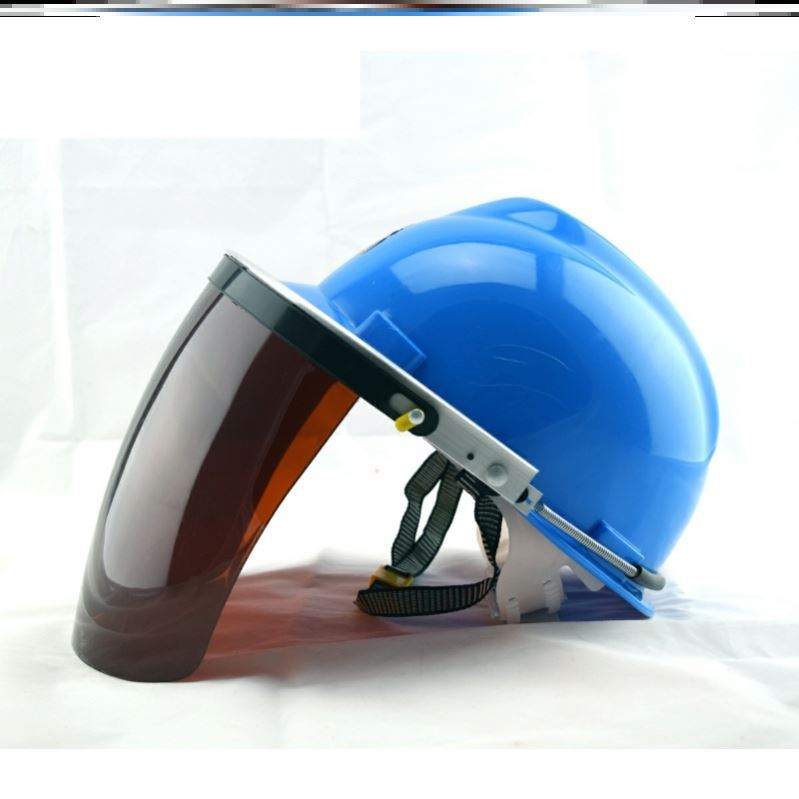 .工业焊烧电焊机防护面罩电焊工头盔护脸罩安全帽遮阳光电头带打-阿里