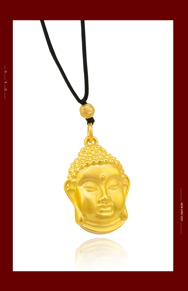 金版男女同款大佛头吊坠越南沙金网红款精品仿3d佛头项链挂坠批发