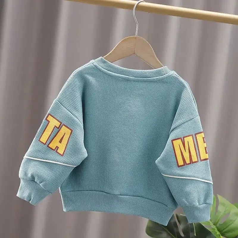 Boy's Hoody Spring and Autumn Children's Fashion Casual Cartoon Printed Long-Sleeved Top Children's Spring and Autumn All-Match Sweater Fashion