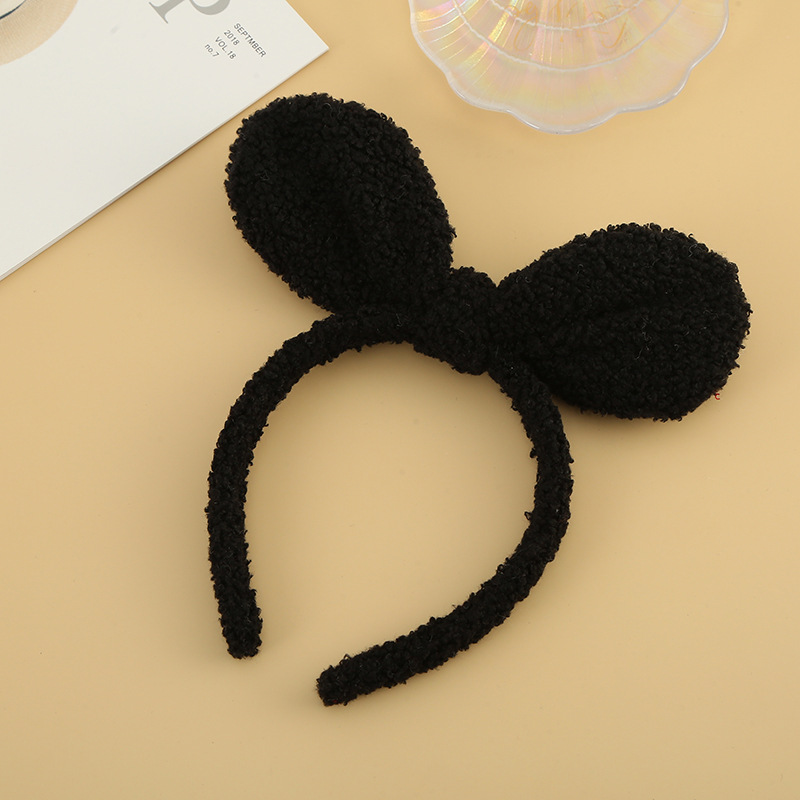 Korean Online Influencer Cute Bow Super Cute Headband Fairy Bow Headband Hair Band Headwear for Face Wash Plush Hairpin