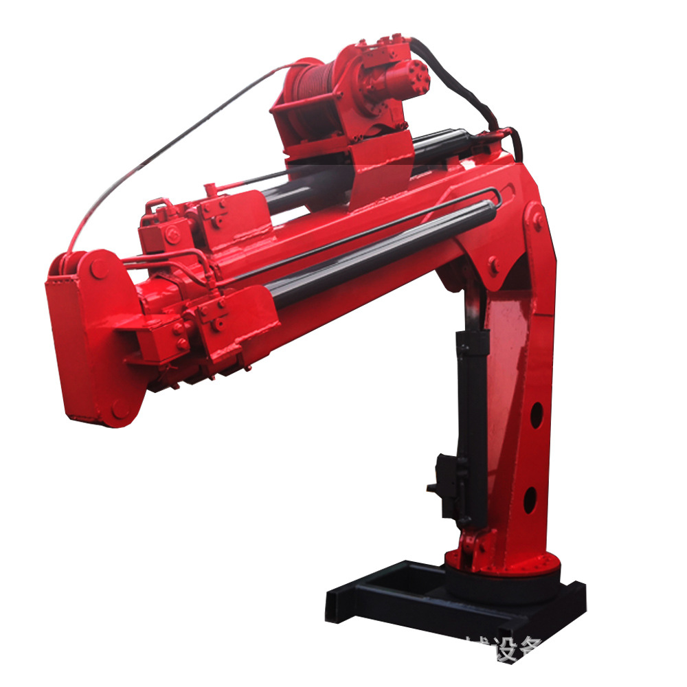 小型折叠臂起重机 2吨车载旋转折臂吊 1-12米全液压折臂伸缩吊机