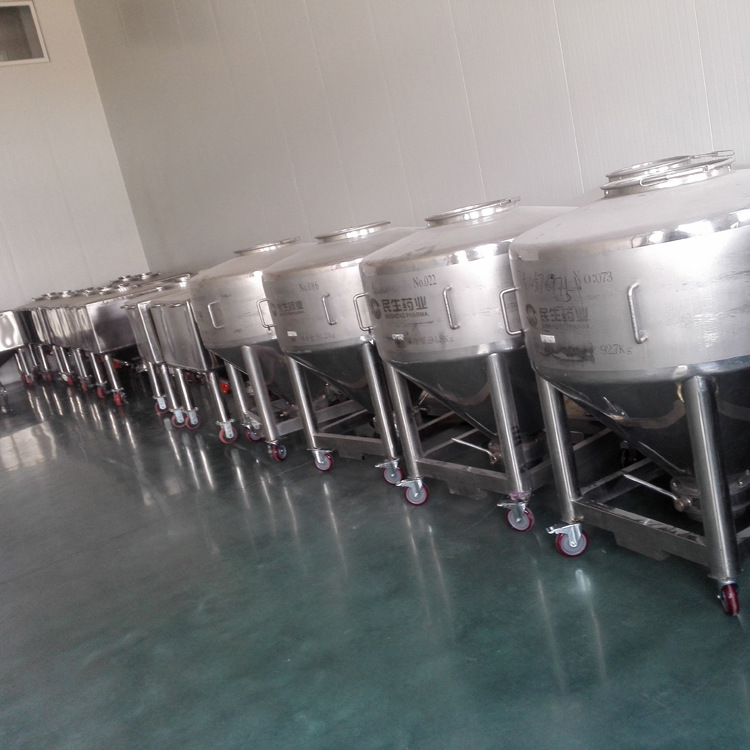 粉体周转移动料仓 圆桶不锈钢移动料斗 304转运料仓